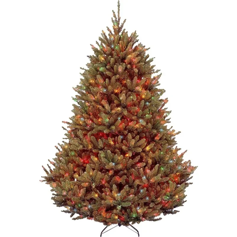 Pre-lit Artificial Christmas Tree | Includes Pre-strung Multi-Color Lights and Stand | Fraser Fir - 7.5 ft