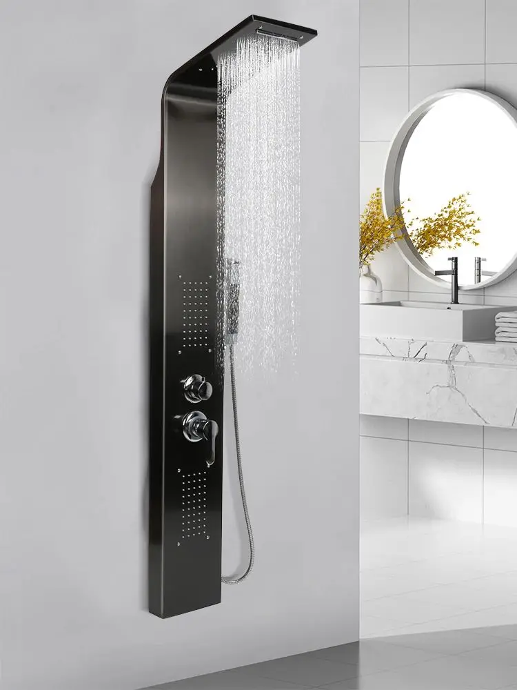 Douchepaneel multifunctioneel douchesysteem, regendouche, watervaldouche, massagestralen, 3-type handdouche en badkuipuitloop - afbeelding 2