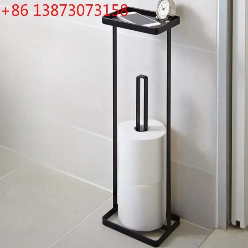 Simple Floor Standing Storage Paper Holders Convenient Creative Metallic Layered Paper Holders Multifunctional Bathroom Fixture
