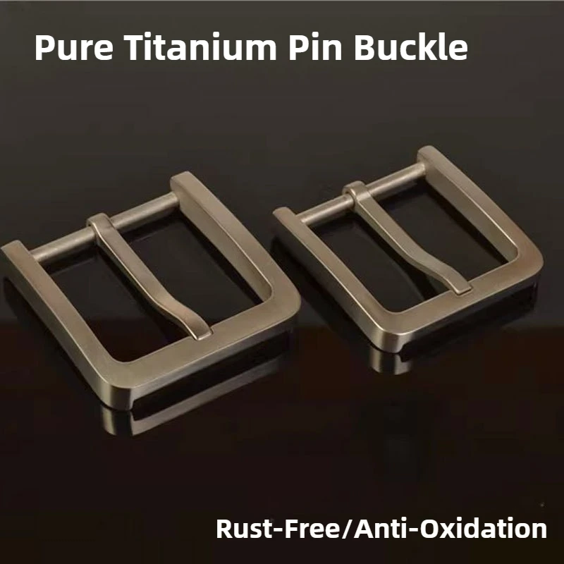 35 سنتيمتر/38 سنتيمتر التيتانيوم النقي دبوس مشبك حزام رجالي مشبك الرأس المضادة للصدأ ، مقاومة للعرق ، قوي ودائم مشبك حزام الموضة