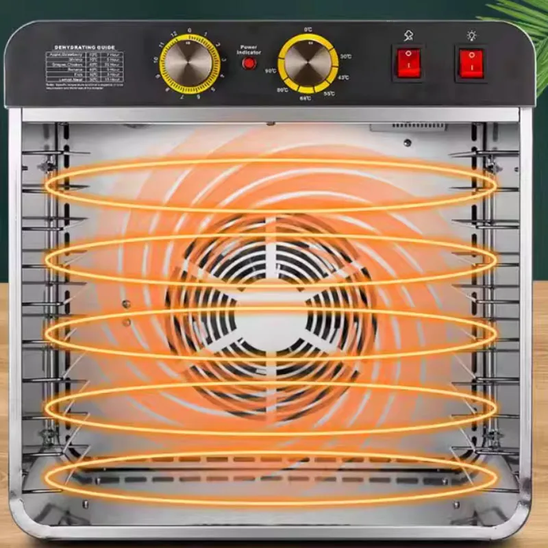 

10 Layer Stainless Steel Food Dehydrator Machine Commercial Household Adjustable Energy-Efficient Drying for Fruits/Meat/Herbs