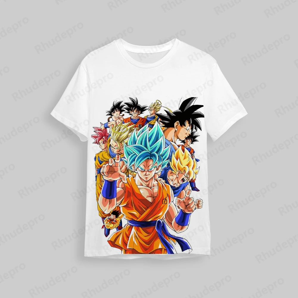 

Men T Shirt High Quality Dragon Ball Goku Short Sleeve Men's T-shirt Shirts Oversized Clothing Super Saiya Trend Tops Anime