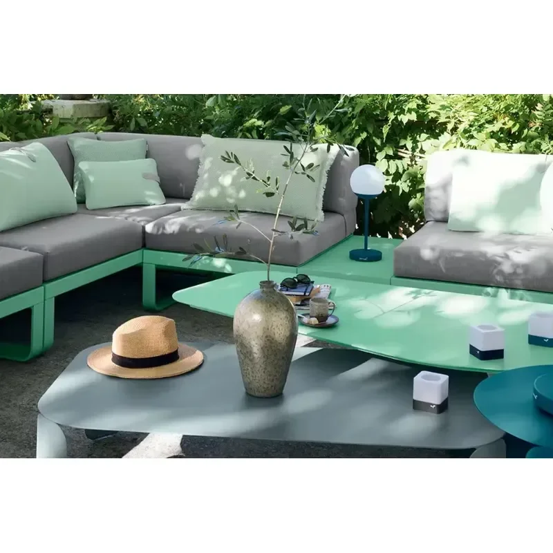 Colorful Outdoor Aluminum Sectional Sofa Set Garden Patio Lounge Furniture Courtyard Conversation Sets