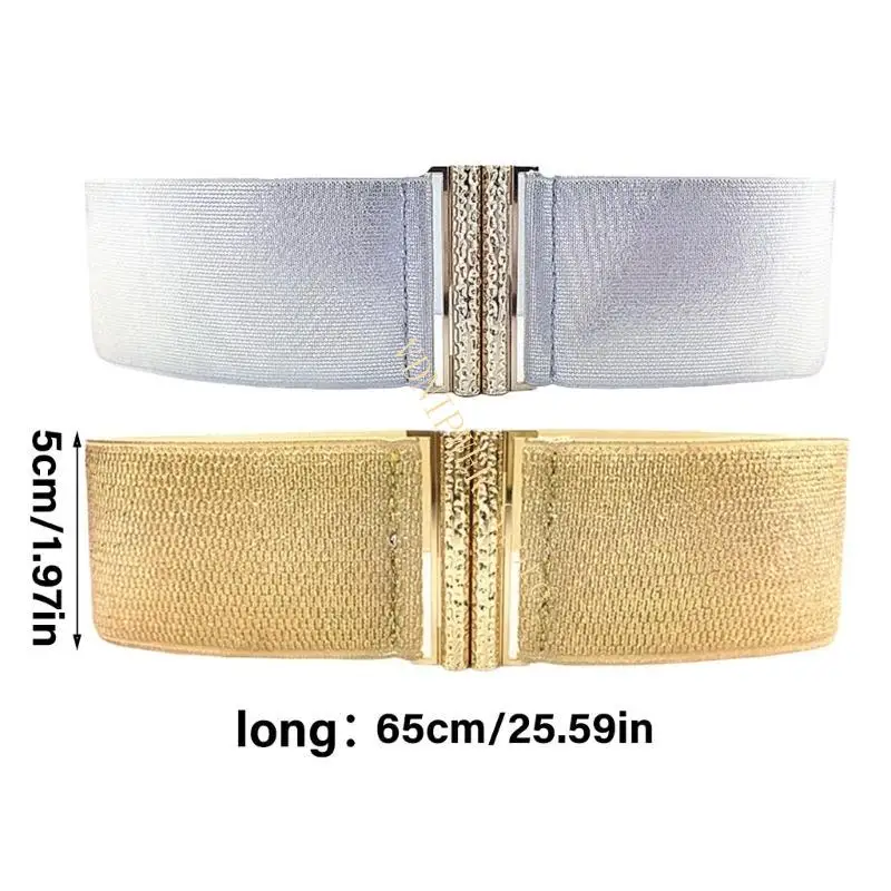 2pcs Durability Stretchy Waist Belt Fashionable Wide Waist Belt Trendy Stretch Belt for Students, and Casual Outfits D08E