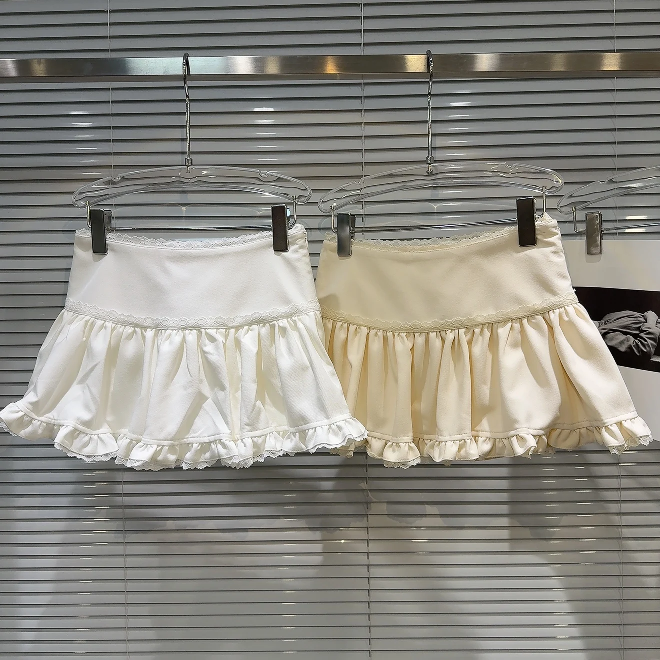 

Женская плиссированная юбка Sweet Ele с кружевной отделкой Faion, новинка лета 2021, юбка трапециевидной формы с высокой талией и высокой талией