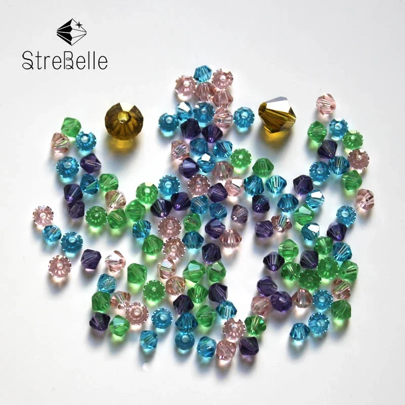 300PCS AAA Austrian Crystal Bicone Beads 3mm Multicolor Faceted Glass Spacer Beads for Jewelry Making Diy Accessories Wholesale