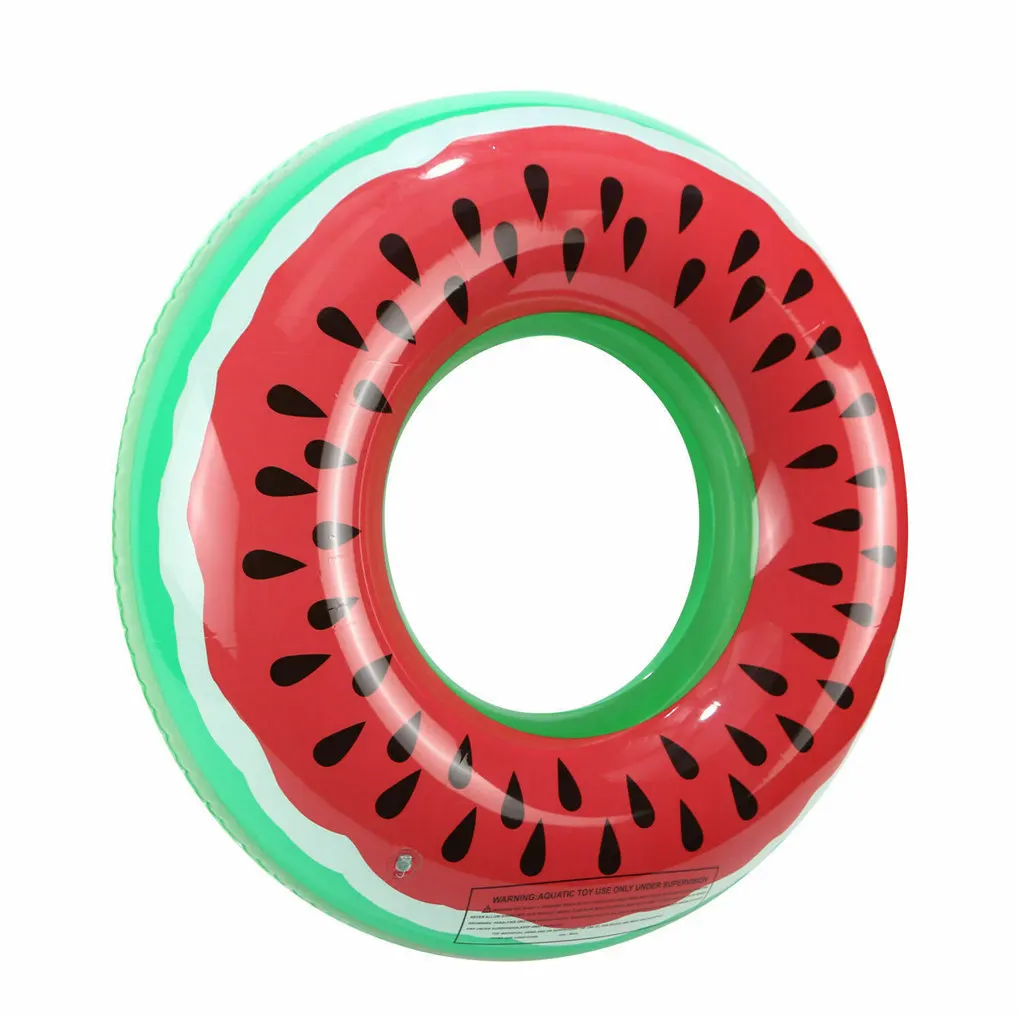 Summer Swimming Ring Swimming Pool Watermelon Print Inflatable Ring PVC Donut Water-playing Toys