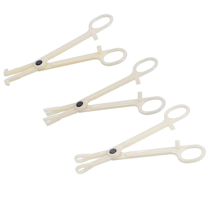 Profession Acrylic Disposable Body Piercing Plier Ear Lip Piercing Forcep Tool