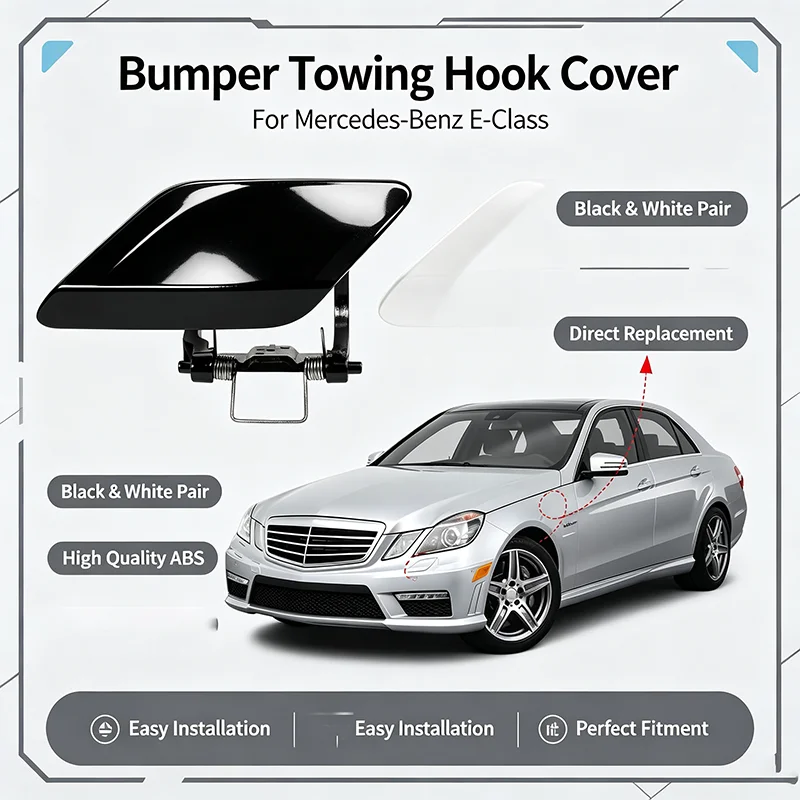For Mercedes Benz E Class W212 E300 E350 E400 E550 2008-2013 Front Bumper Headlight Washer Cover Accessories 2128600108