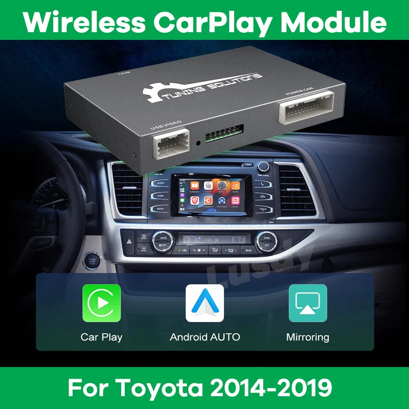 Apple Carplay Tech sans fil pour Toyota, interface automatique Android, Touch2, Entune2.0, CorTrustYadditif, RAV4, Camry Tundra, Alphard Sequoia