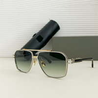 Fashion DTS436 KUDRU Men Sunglasses Woman Alloy Pilot Design High Quality Summer Beach Sunglasses For Man Woman Outdoor Eyewear