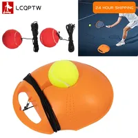 Heavy Duty Tennis Training Equipment Self-Duty Rebound Tennis Trainer Sparring Device Rebound Ball with Long Elastic Rope