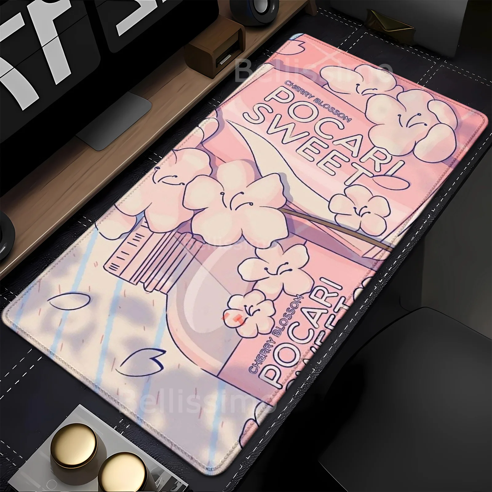 

Cute Cartoon flower snack Large Gaming Mouse Pad Computer Laptop Keyboard Desk Mat Gamer MouseMat Office Kawaii teclado Mousepad