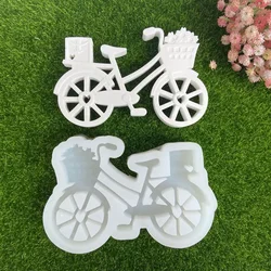 Cute Bike Cycling Silicone Mould Gypsum Mounted Incense Expanding Gypsum Decoration Mold Cycling Aromatherapy Candle Resin Mold