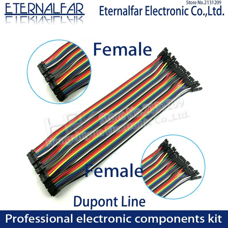 10CM 20CM 30CM 40PIN arc-en-ciel câble Dupont ligne mâle femelle tête bride cavalier fil de connexion ligne câble platine de prototypage PCB kit de