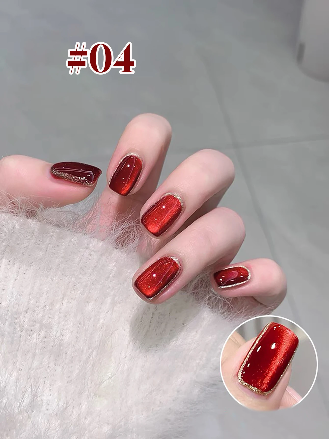 TC Autunno Inverno I più venduti Nail Art Specchio Rosso Cat Eye Gel Smalto per unghie Nuovo stile Sbiancamento per unghie Forniture per unghie Unghie di Natale