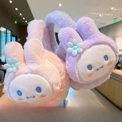 Children's Cute Rabbit Earmuffs for Girls in School Warm Windproof Ear Protection for Autumn and Winter Babies  and Velvet