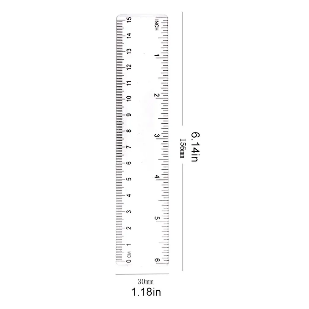 2024 New 15Cm/20Cm/30Cm Plastic Ruler Advertising Ruler Transparent Student Ruler Student Ruler Measurement Tool Fast shipping