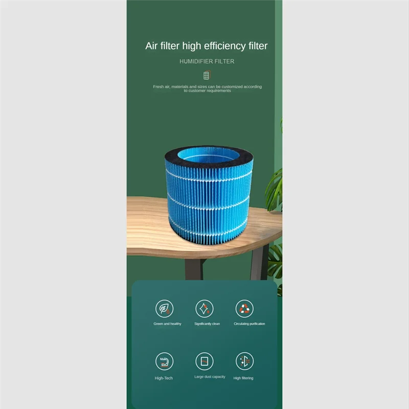 B26B 2PCS HEPA Filter Replacement Parts for Philips FY3446/30 HU3915/HU3916/HU3918/HU2716/HU2718 Air Purifier Accessories