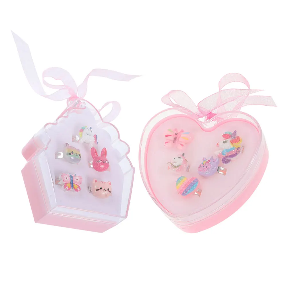 

Children Rings Girl Lovely Decor Decoration Teen Toy Adorable Cute Toy Set Trendy Rings For Little Girl Girls