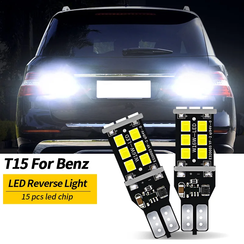 2pcs LED Reverse Light Blub Backup Lamp W16W T15 921 Canbus For Mercedes Benz W221 C216 W166 W251 V251 R172 GL S M R SLK