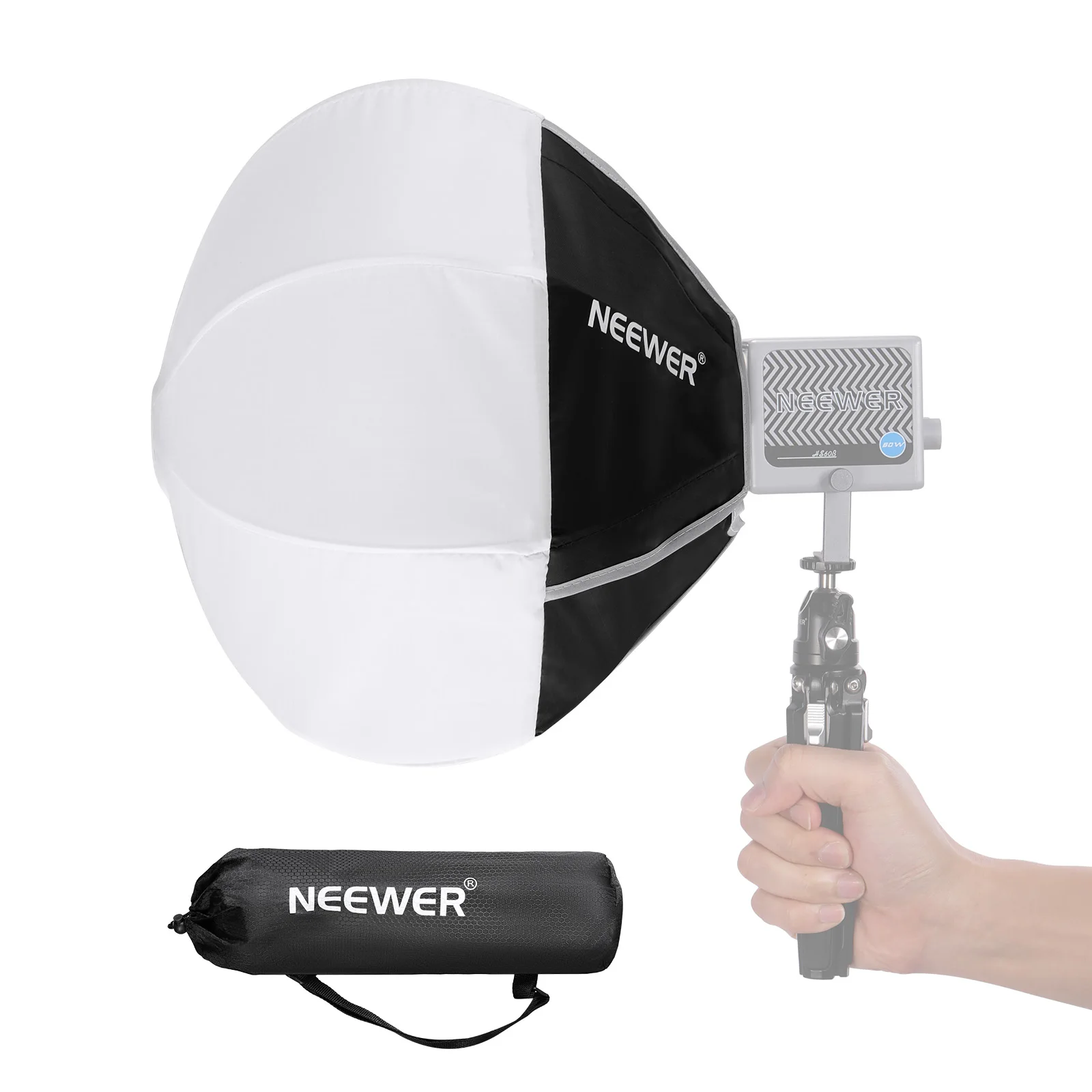 

NEEWER 12"/30cm Lantern Softbox for HS60B LED Video Light, Quick Release 360° Omnidirectional Light Diffuser Mini Softbox