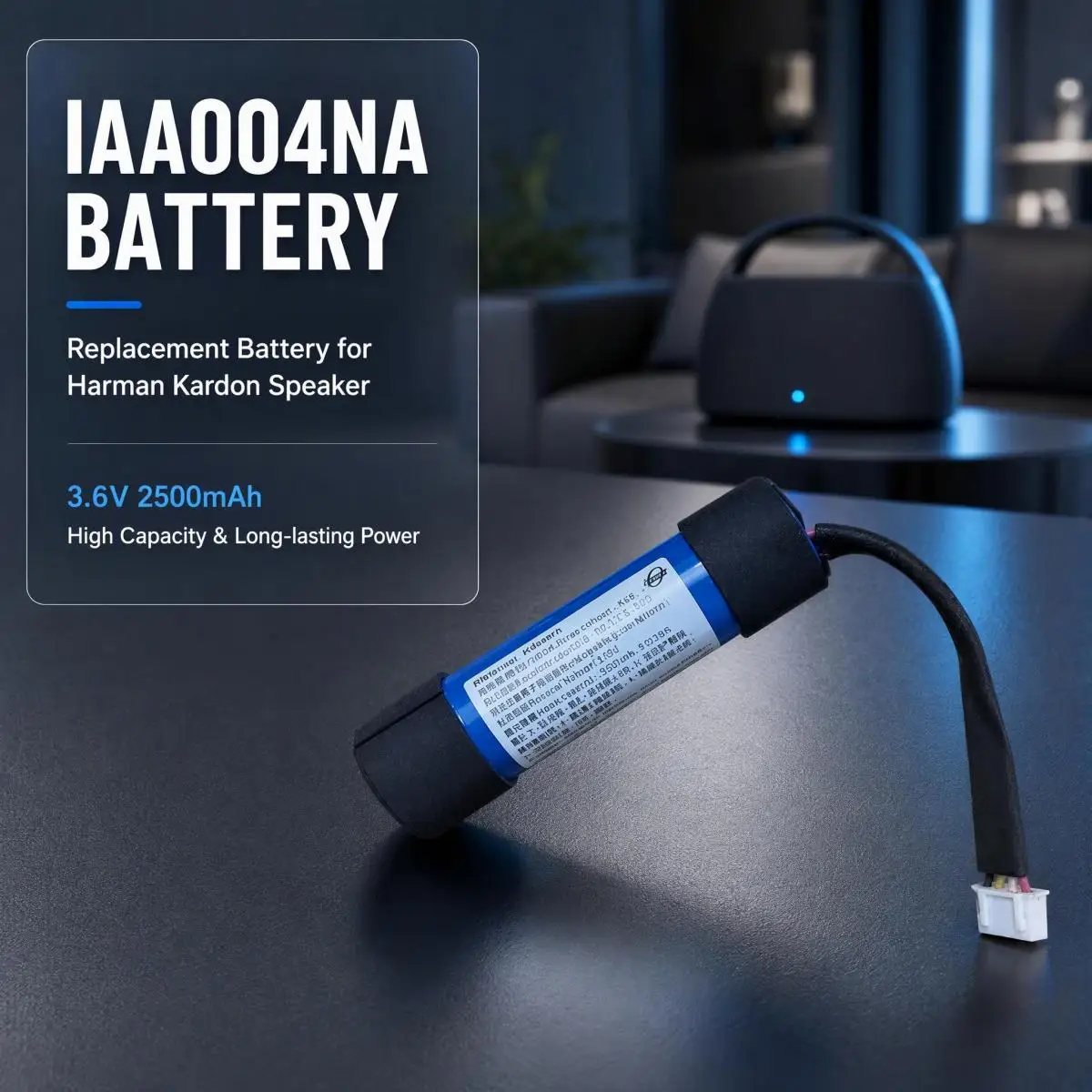 IAA004NA 3.6V 2500mAh Rechargeable Li-ion Replacement Battery for Harman Kardon Portable Bluetooth Speaker