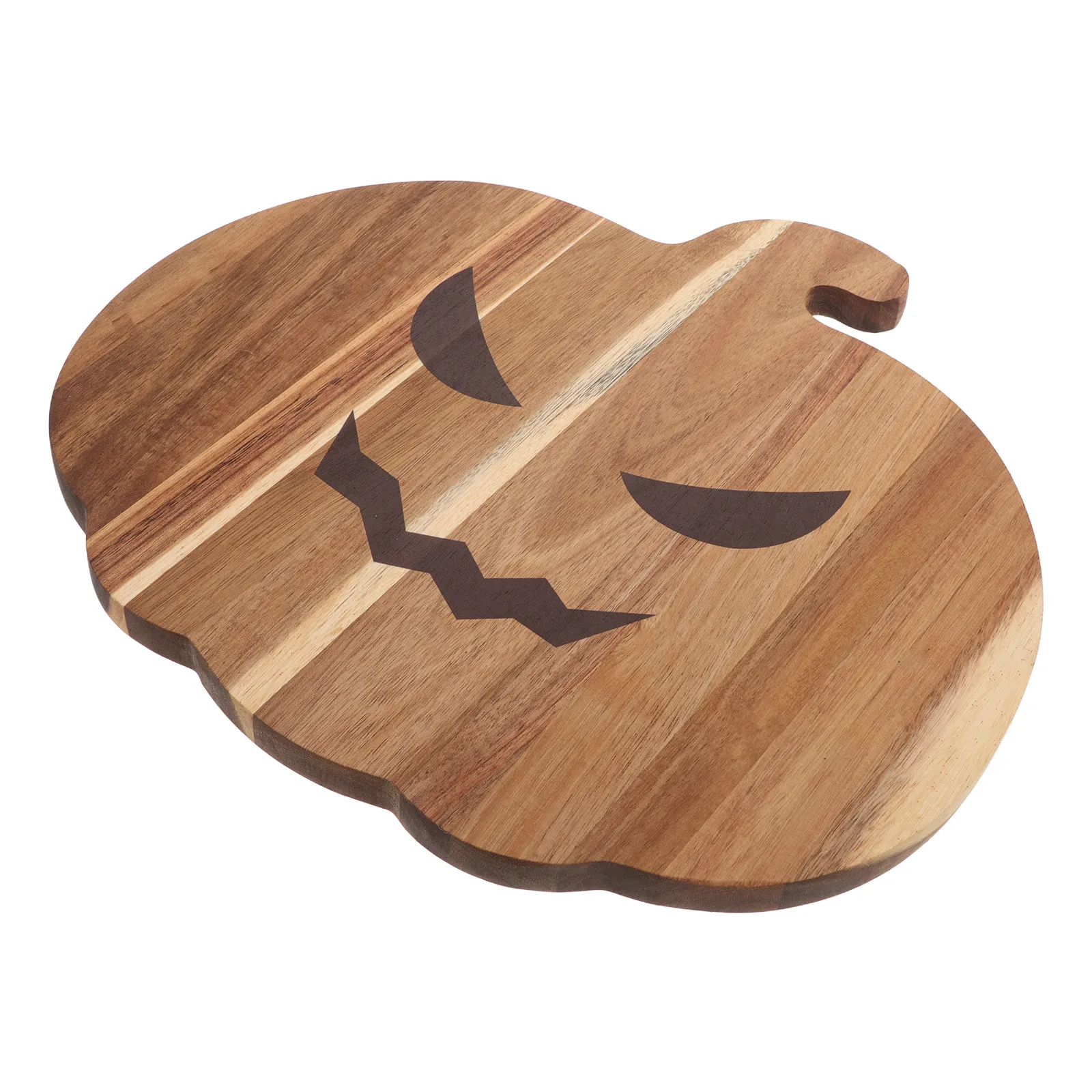 Wooden Pumpkin Dish Plate Unique Pumpkin Design Natural Wood Texture Fall Autumn Harvest Serving Tray for Halloween Party Decor