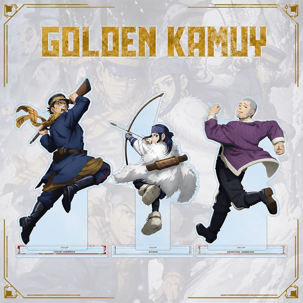 Golden Kamuy Saichi Sugimoto 15cm Acrylic Stand Keychain Rifle Combat Ver Tabletop Ornament Desk Room Decor Anime Figure Gift