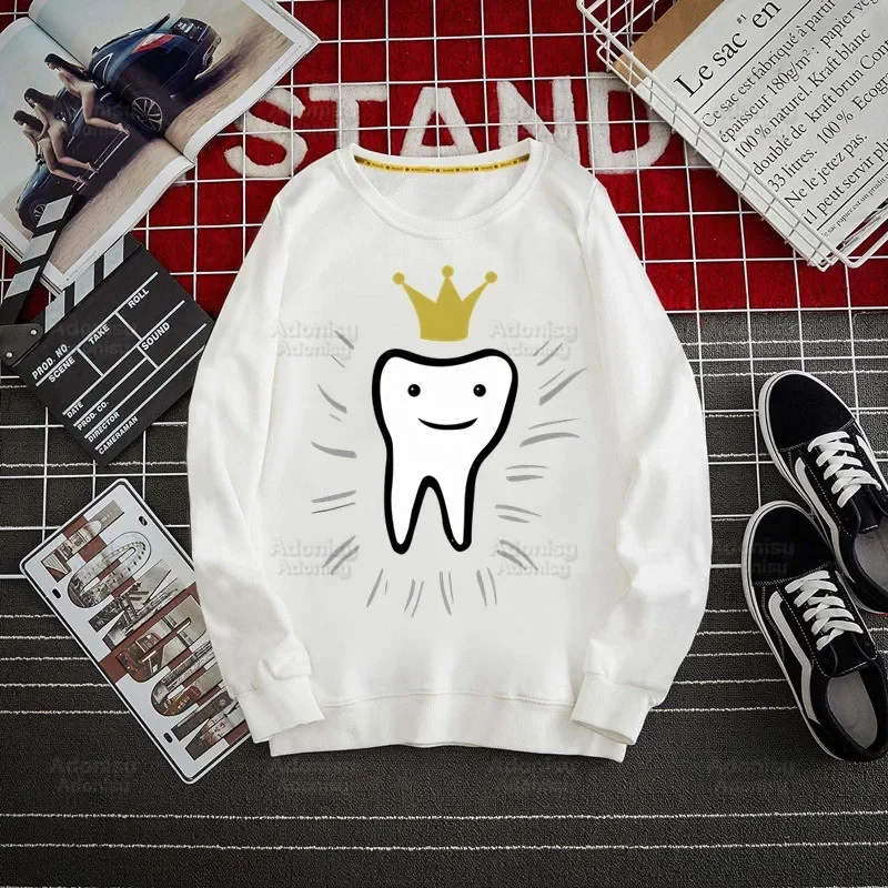 Aesthetic Funny Tooth Dentist Kawaii Hoodie Sweatshirts Women Pullover Harajuku Women\'s Hoodie Casual Fashion Clothes