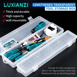 LUXIANZI Plastic Storage Box For Electric soldering iron Metal Parts Multifunctional Storage Tool Organizer Plastic Case