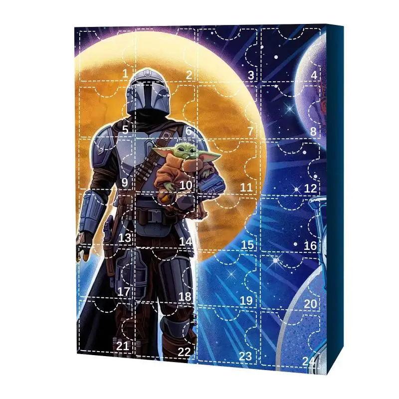 Star Wars Mandalorians 24 Days Advent Calendar Surprising Box Cartoon Figures Doll Random 1 Box Countdown Calendar Gifts Box