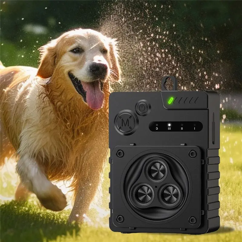 ABHI-Ultrasonic Dog Anti Barking Device Waterproof Dog Barking Control Device USB Rechargeable Dog Driving Device - view 3