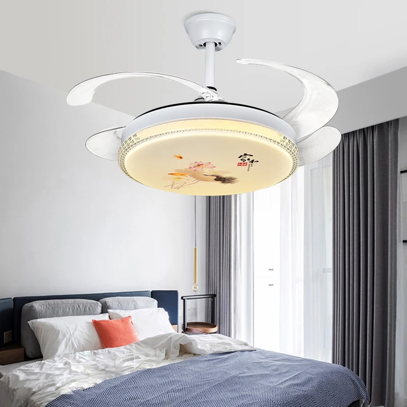 Ventilador de techo eléctrico con Control remoto, luz led regulable, diseño de moda, hogar inteligente, dormitorio, CA