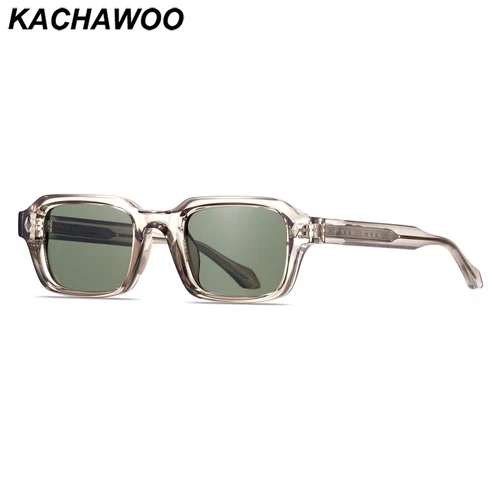 Kachawoo gafas de sol retro para mujer CP acetato uv400 gafas de sol con montura cuadrada hombres tendencia verano tonos estilo europeo marrón verde