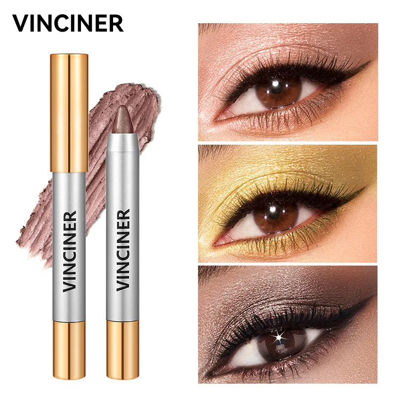 Neue 8 Farbe Lidschatten Stift glänzende Perle matte Textur wasserdicht dauerhaft 12h keine verblassende Mode Lidschatten heißen Verkauf Kosmetik