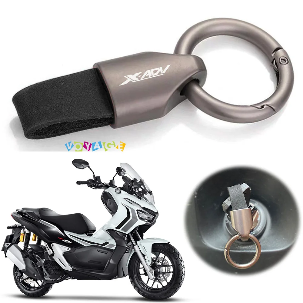 Logo For Honda Xadv 750 Xadv750 X-ADV Luxury Leather Keychain Key Rings Motorcycle Accessories Leather Metal Keychain 3 Colors