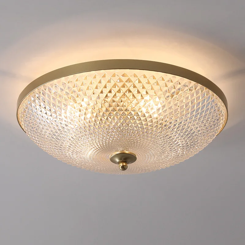 

Copper Ceiling Light American Glass Home Loft Decor for Living Room Kitchen Bedroom Lamp Pendant Chandelier Lighting LED Fixture