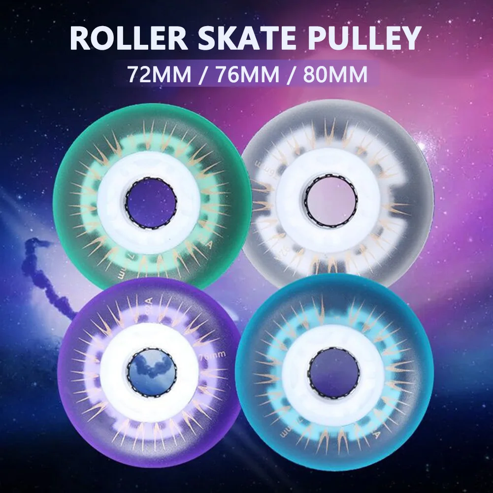 Glowing Roller Skating Brake Wheel Single Row Bearing Skates Roller Skates Accessory