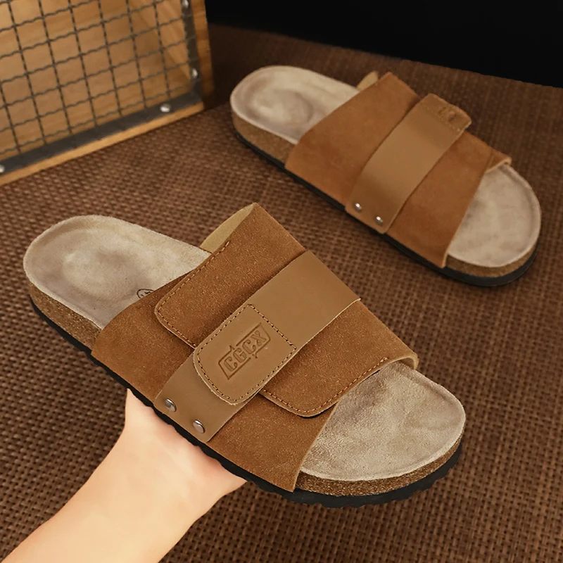 

Men Summer New One Band Slippers Minimalist Soft Sole Casual One Strap Sandals Comfortable Seaside Daily Walking Footwear