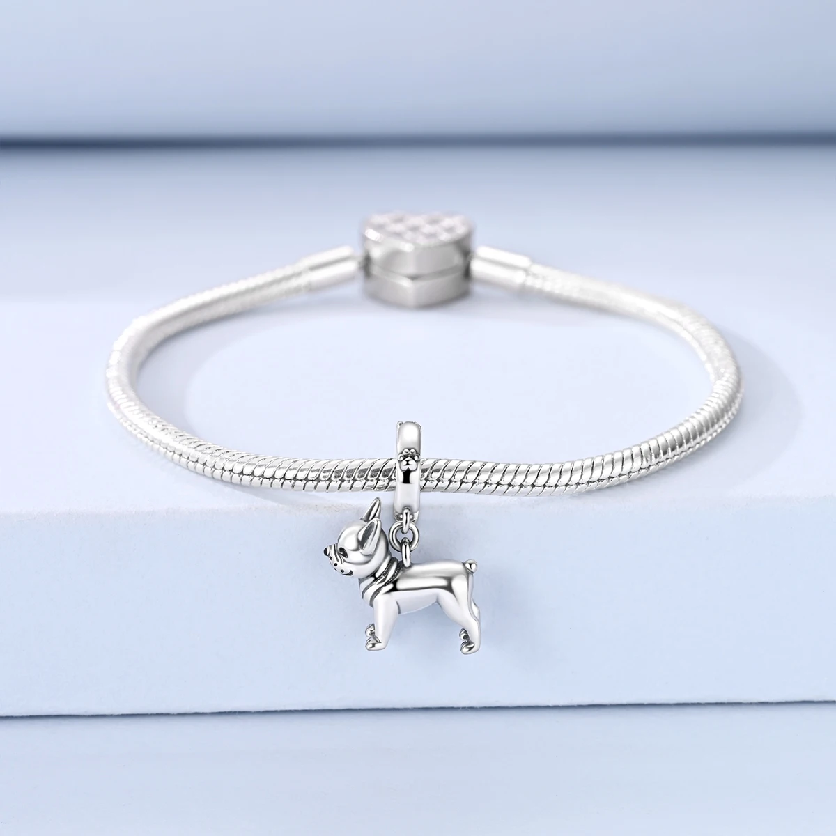 Universal Buckle 925 Silver Charms Pet Dog Golden Retriever Fit Circular chain Bracelet DIY For Woman Jewlery