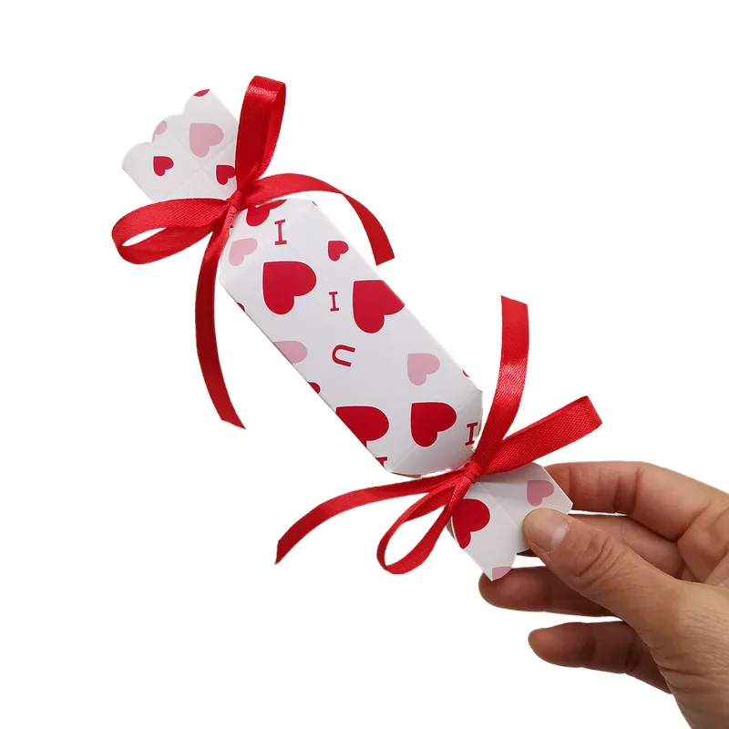 10/20Pcs Süße Geformte Candy Box Mit Band DIY Schokolade Cookies Hochzeit Papier Geschenk Verpackung Boxen Weihnachten Party dekoration – Detail 7