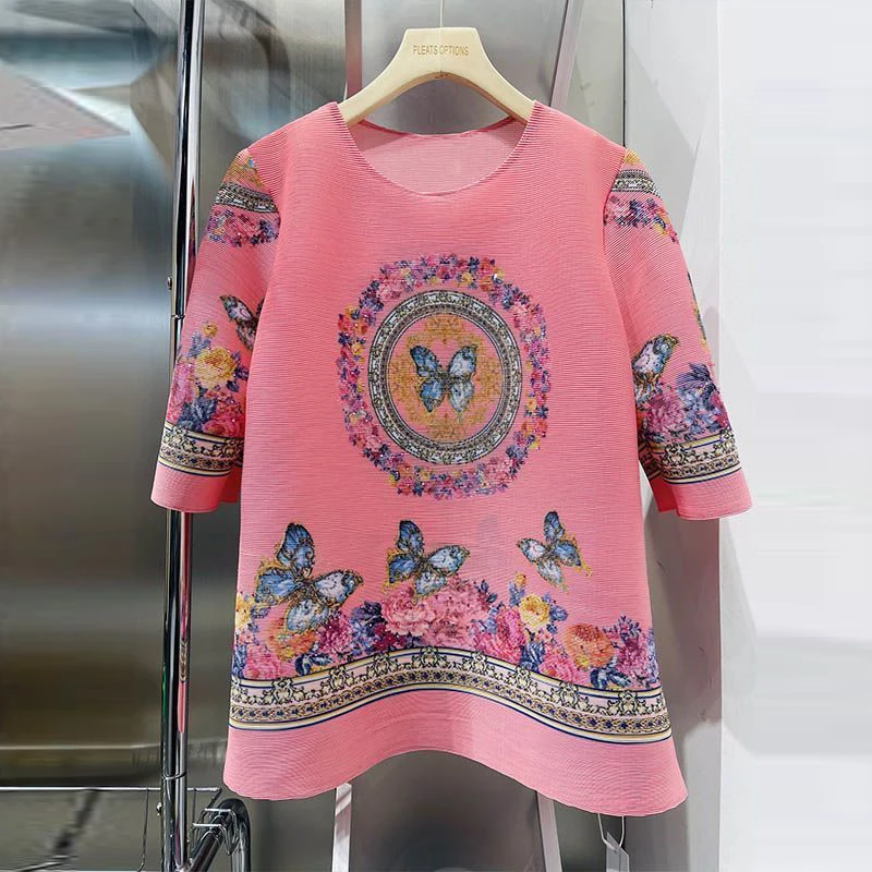 

2023 Spring/Summer New Large Fashion Retro Print Korean women's clothes designer clothes women luxury