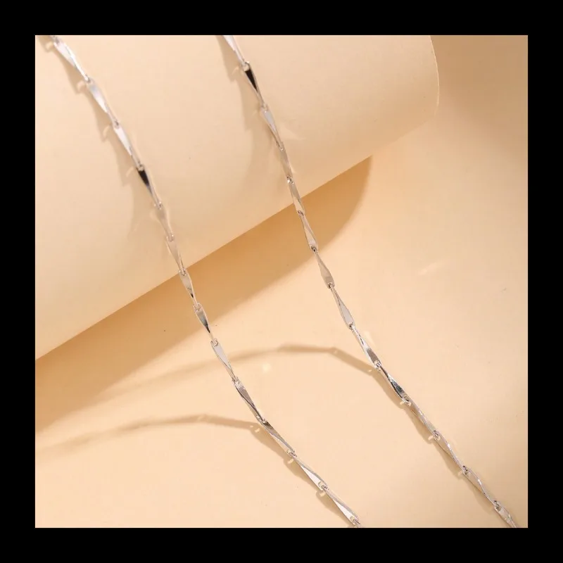 خمر S925 الفضة الجديدة سلسلة بذور البطيخ مزاجه قلادة أنيقة المتخصصة تصميم الراقية سلسلة الترقوة النسائية