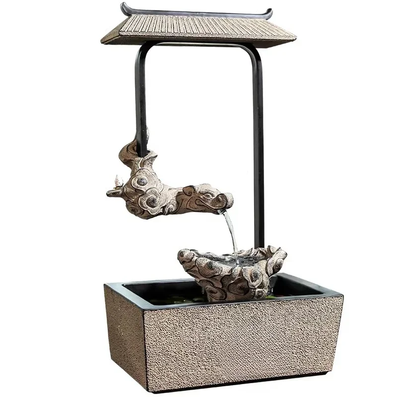 Creative flowing water ornament New Chinese-style living room entrance tea table
