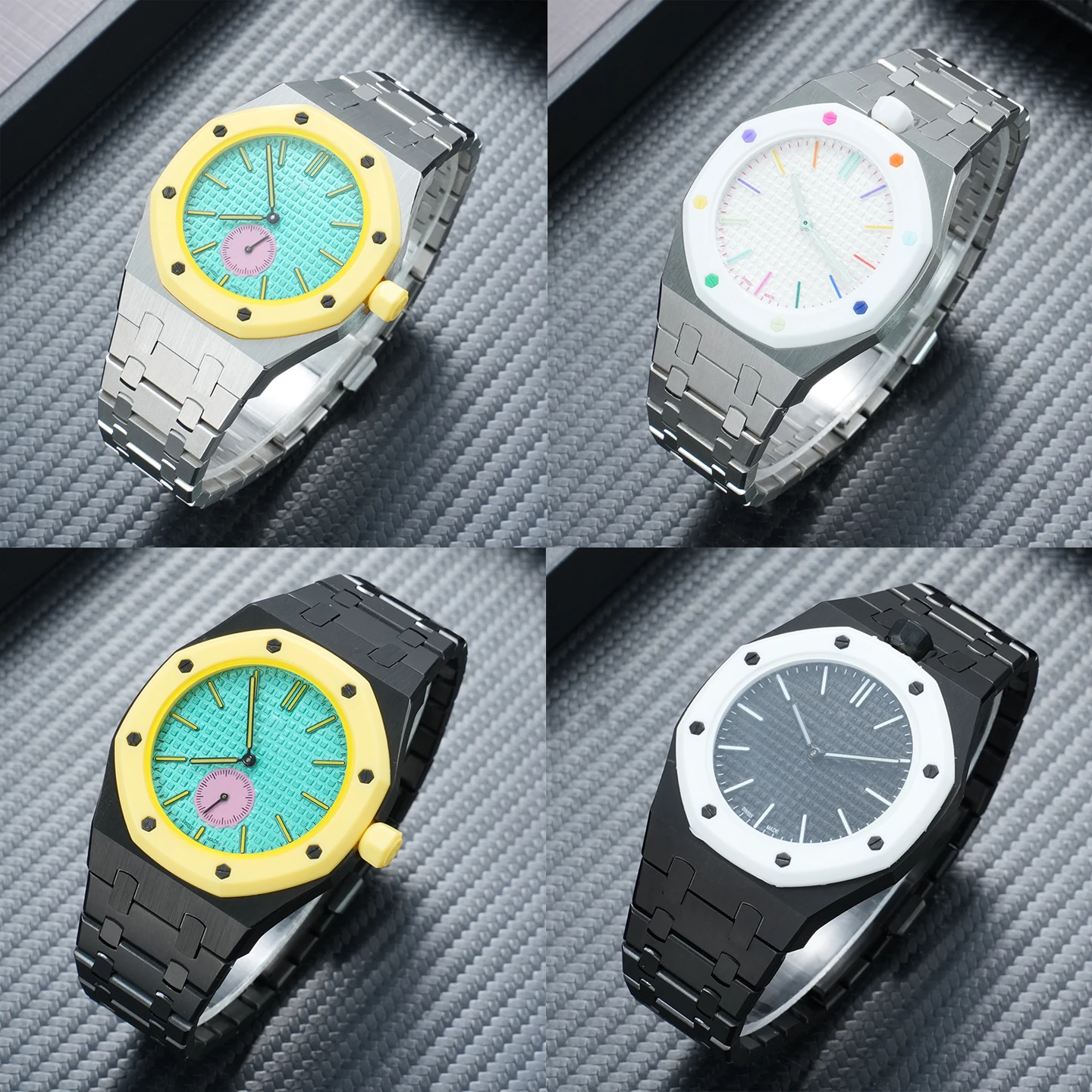 Royal pop All Metal Case bracelet Mod Kit Upgrade stainless steel Bezel&watchband For Royal Pop Swatch Pocket Watch steel kit