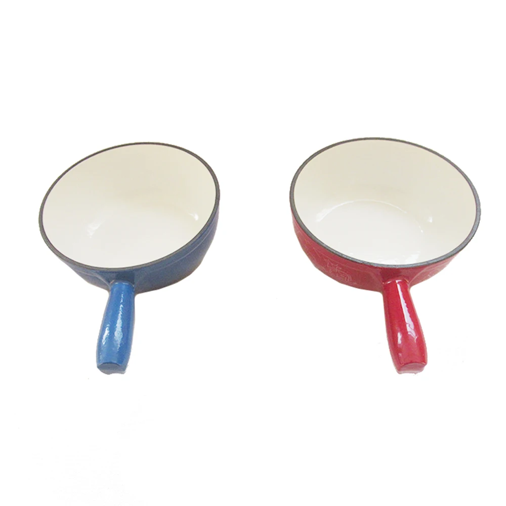 Wholesale Red Camping Mini Hot Pot Cast Iron Enamelled Non Stick Cheese Fondue Sets view 3
