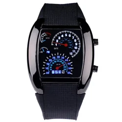 Unique Fashion Men Digital Watches Led Watch Men Race Speed Car Dot Fashion Sports Silicone Strap Electronic Watches Cheap Price