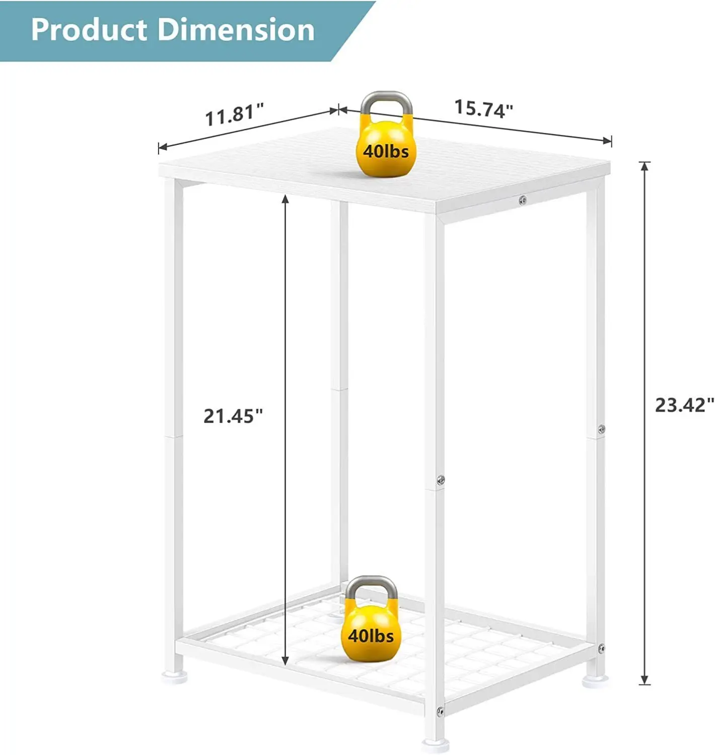 Mesa Lateral Estreita Mesa Final, Magazine Holder, Rack Nightstand, Mesa de cabeceira, 2 pcs