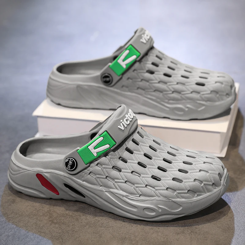 

Большой размер 48-49, мужские резиновые сандалии, сабо, мужские мягкие тапочки, дышащая пляжная садовая обувь, Zuecos Hombre Cholas, мужские летние повседневные туфли